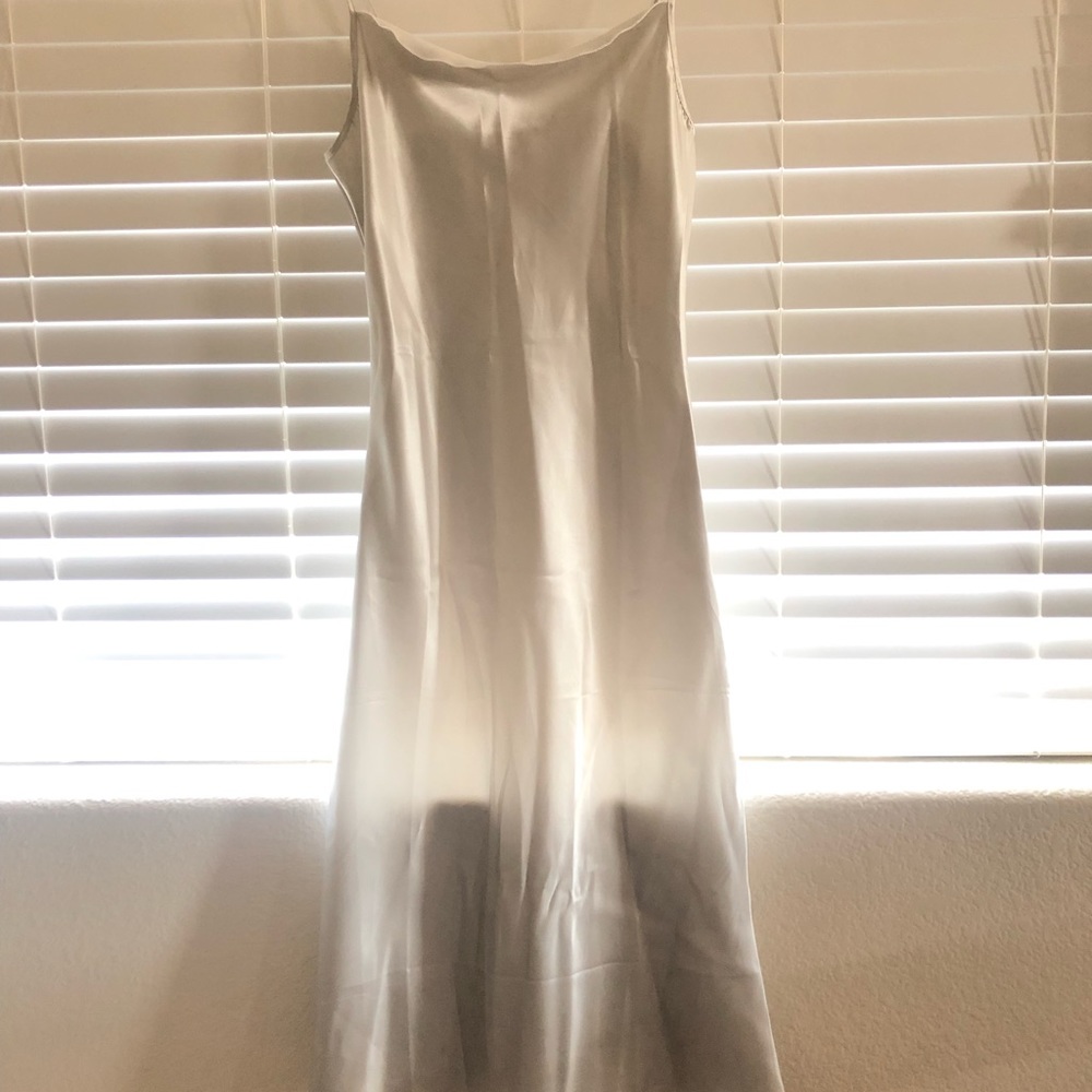 Grey Satin Slip Dress